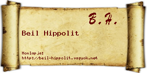 Beil Hippolit névjegykártya